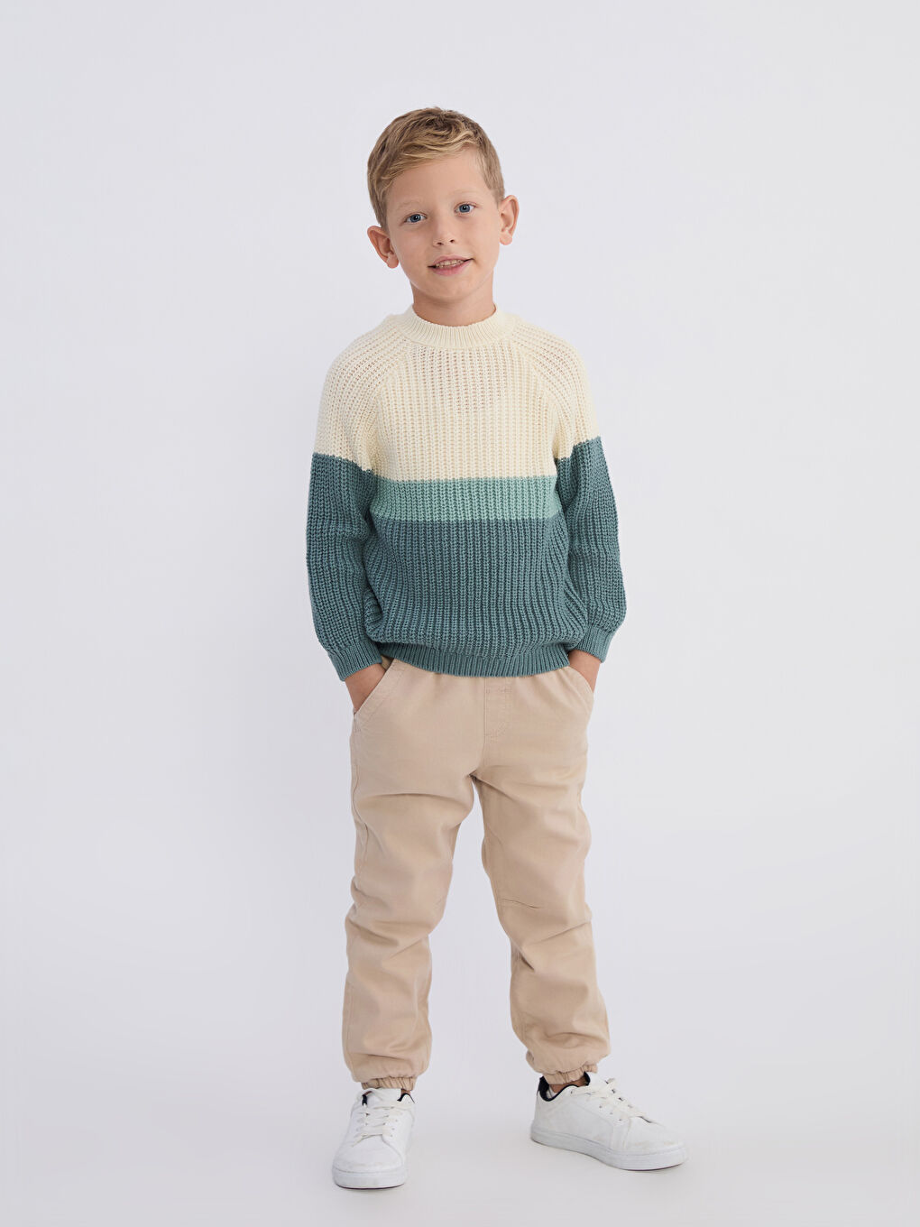 Elastic Waist Dobby Boy Jogger Trousers