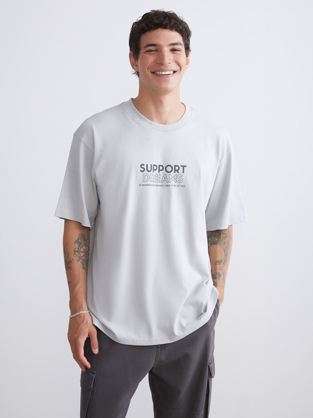 Crew Neck Printed Men's T-Shirt