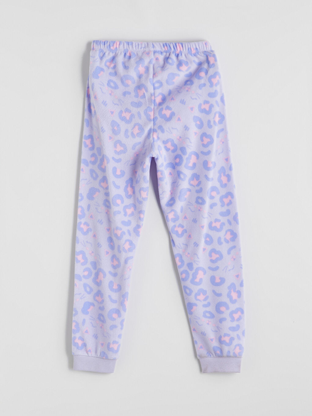 Lila Beli Lastikli Kız Çocuk Pijama Alt-1