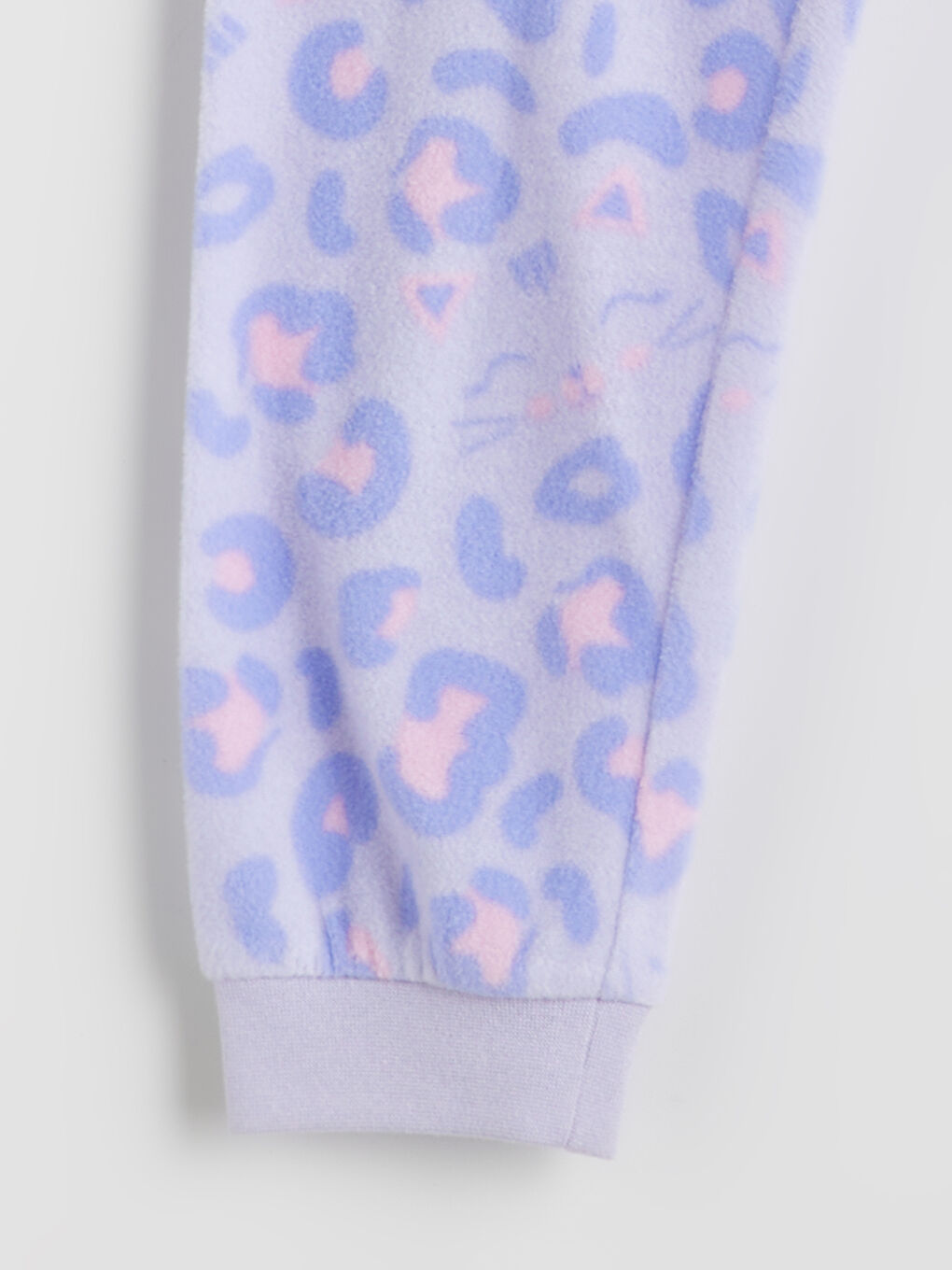 Lila Beli Lastikli Kız Çocuk Pijama Alt-2