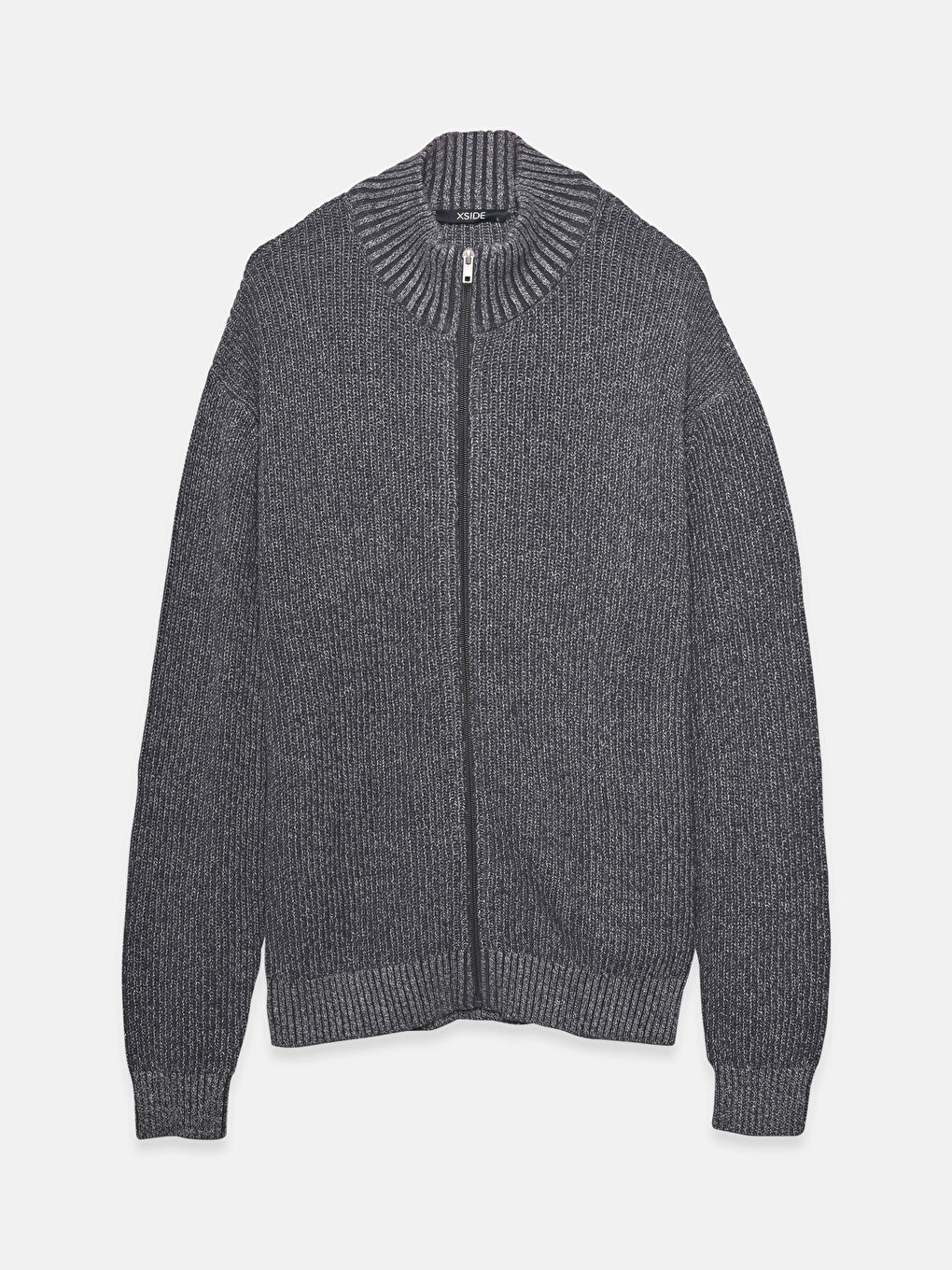 Стандартный узорчатый кардиган с высоким воротником для мужчин