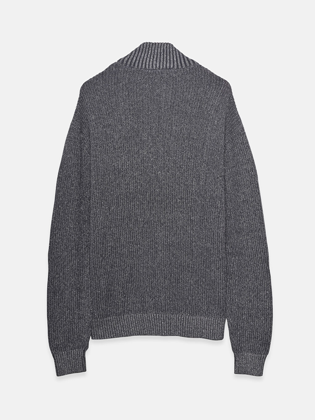 Стандартный узорчатый кардиган с высоким воротником для мужчин-1