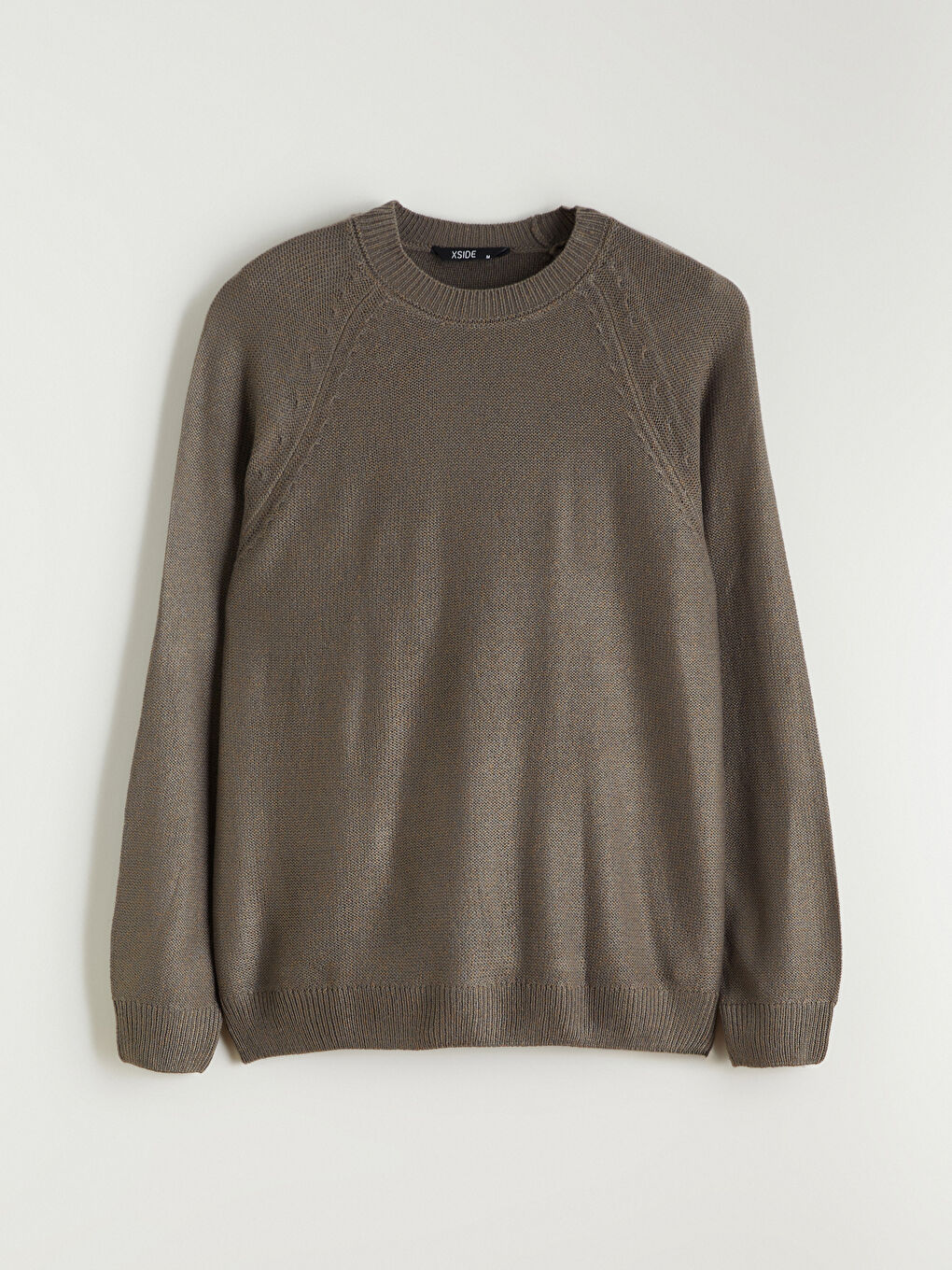 Crew Neck Long Sleeve Men's Tricot Sweater-4