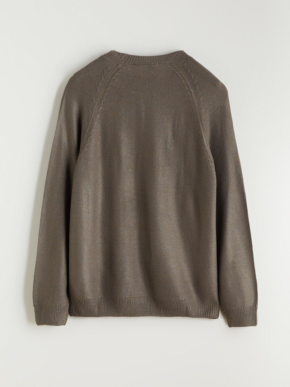 Crew Neck Long Sleeve Men's Tricot Sweater-5