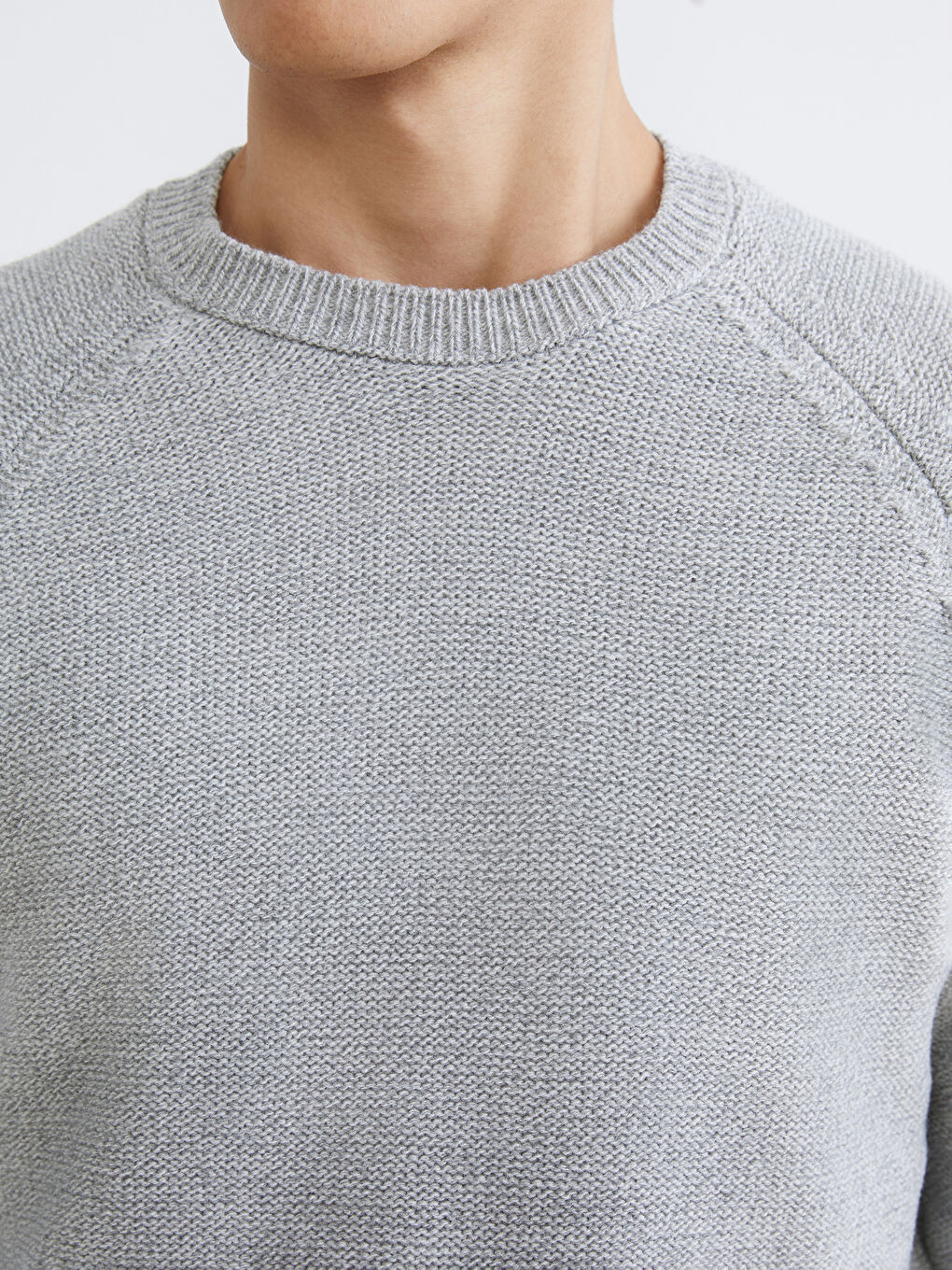 მრგვალი საყელო გრძელმკლავიანი მამაკაცის ტრიკოტაჟის სვიტერი-2