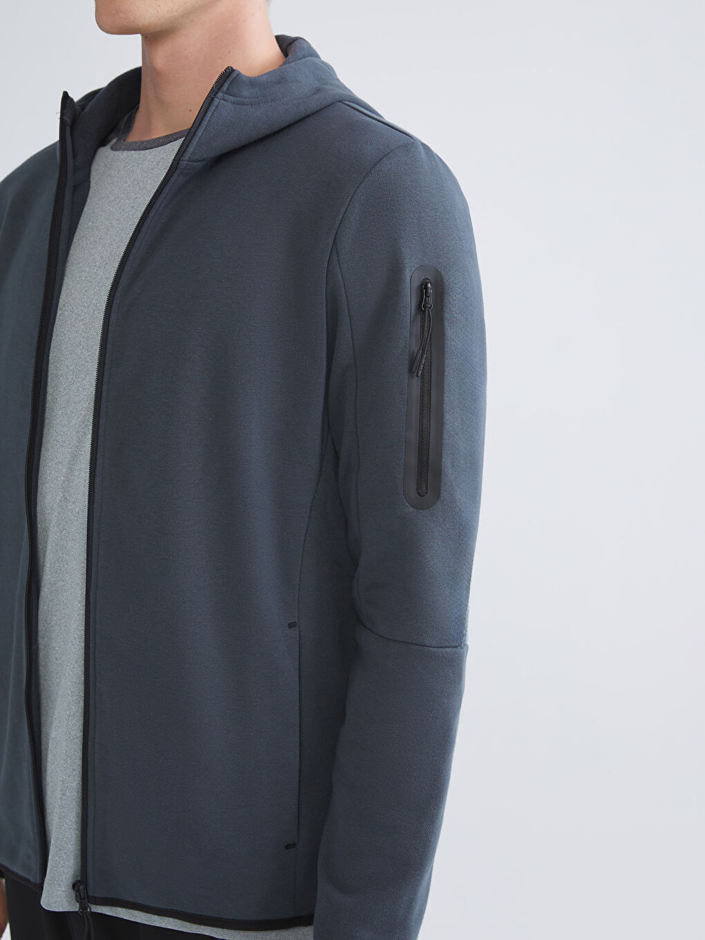 Kapuzensweatshirt für Herren mit Reißverschluss-2