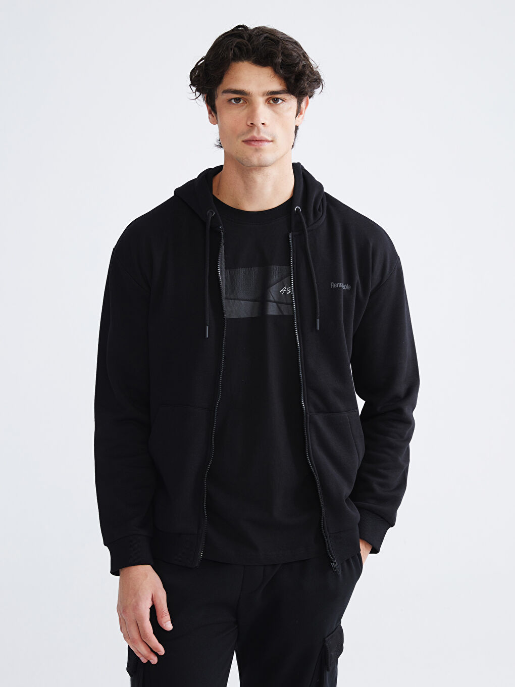Hooded Men's Zip-Up Sweatshirt