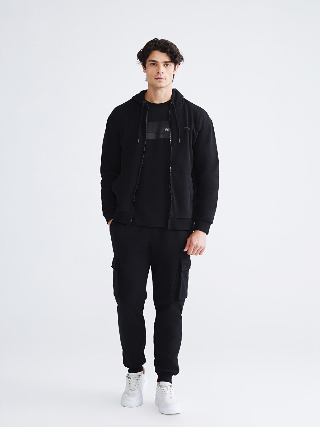 Hooded Men's Zip-Up Sweatshirt-1