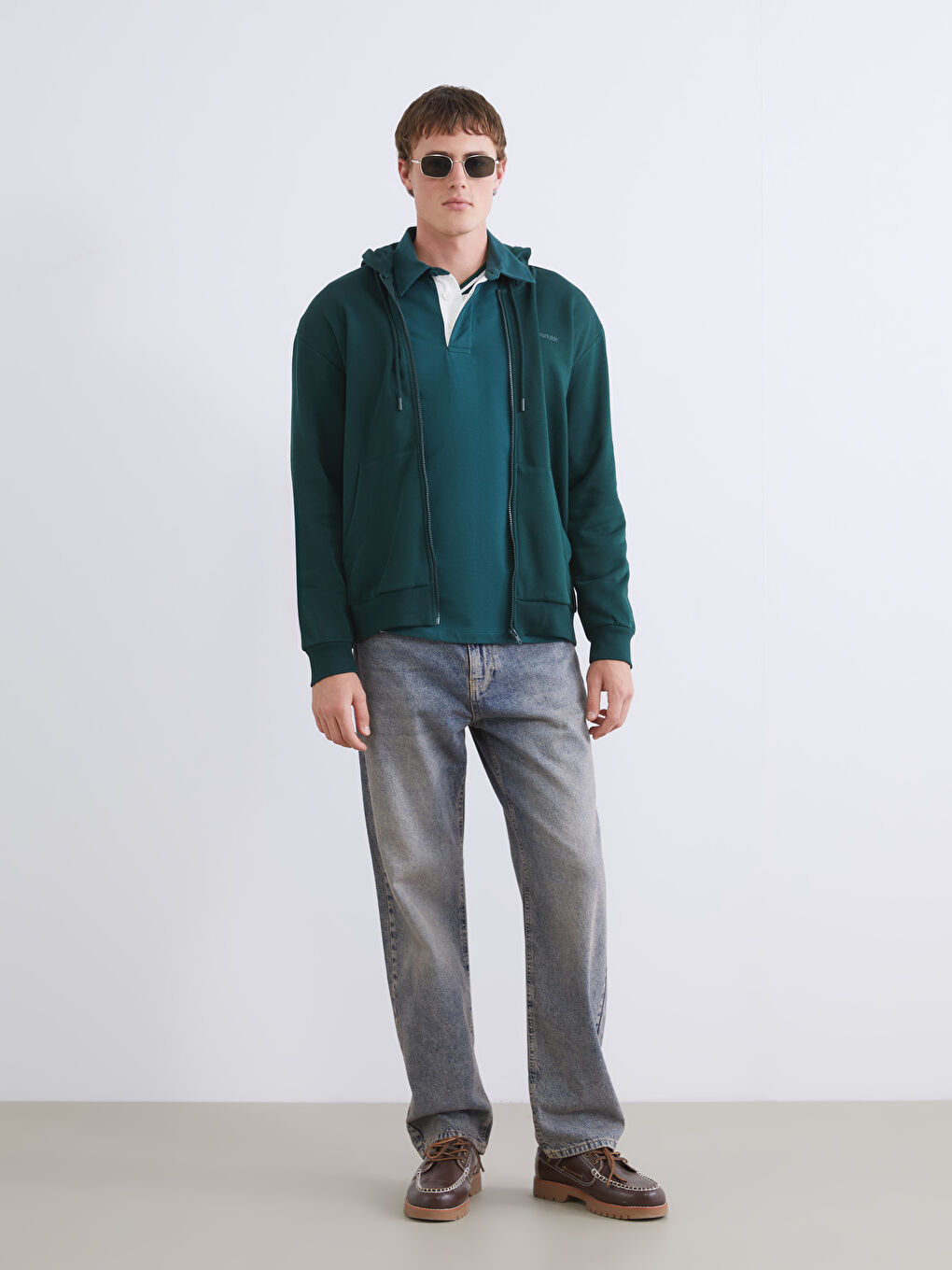 Hooded Men's Zip-Up Sweatshirt-1