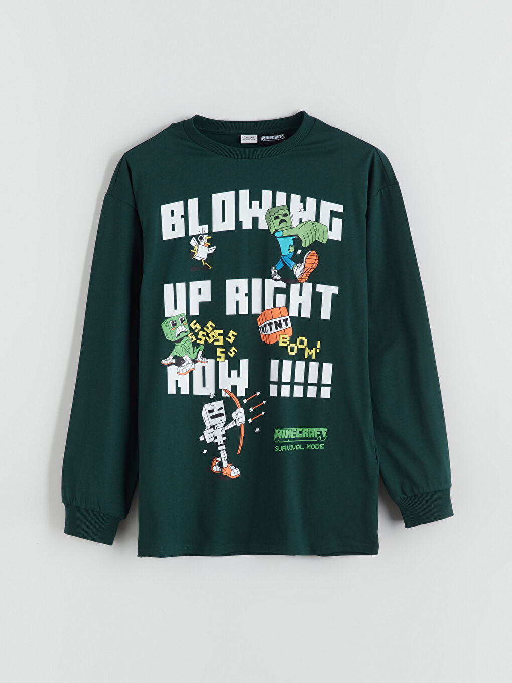 LCW Kids Crew Neck Minecraft Printed Boys' T-Shirt -W5AC76Z4-HHQ