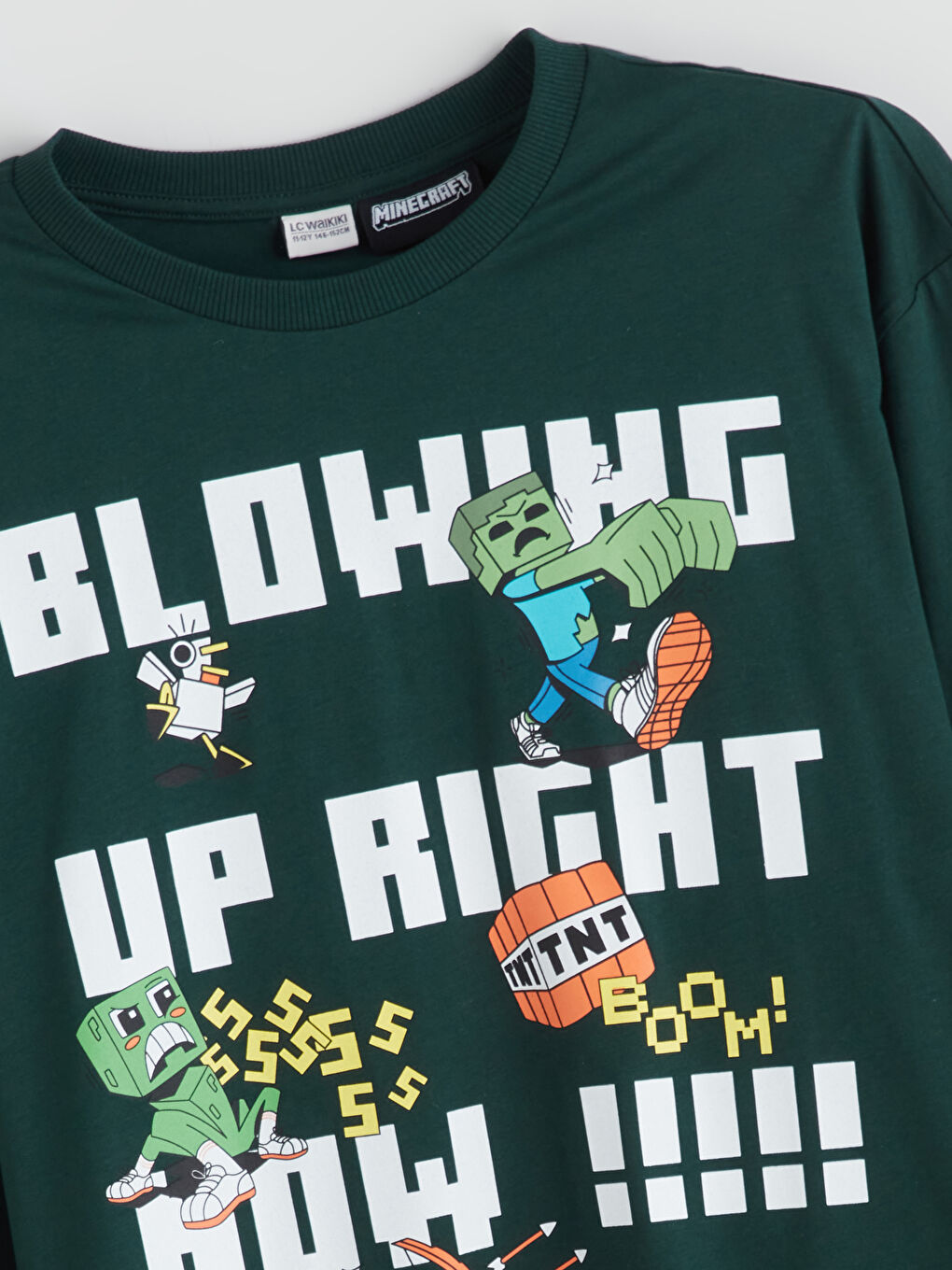 LCW Kids Crew Neck Minecraft Printed Boys' T-Shirt -W5AC76Z4-HHQ