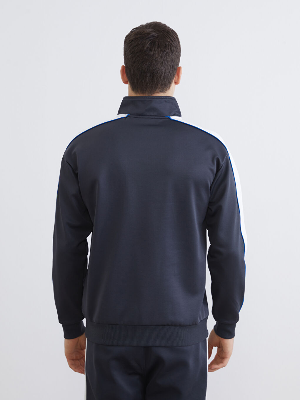 Funnel Neck Printed Men's Thick Sweatshirt-3