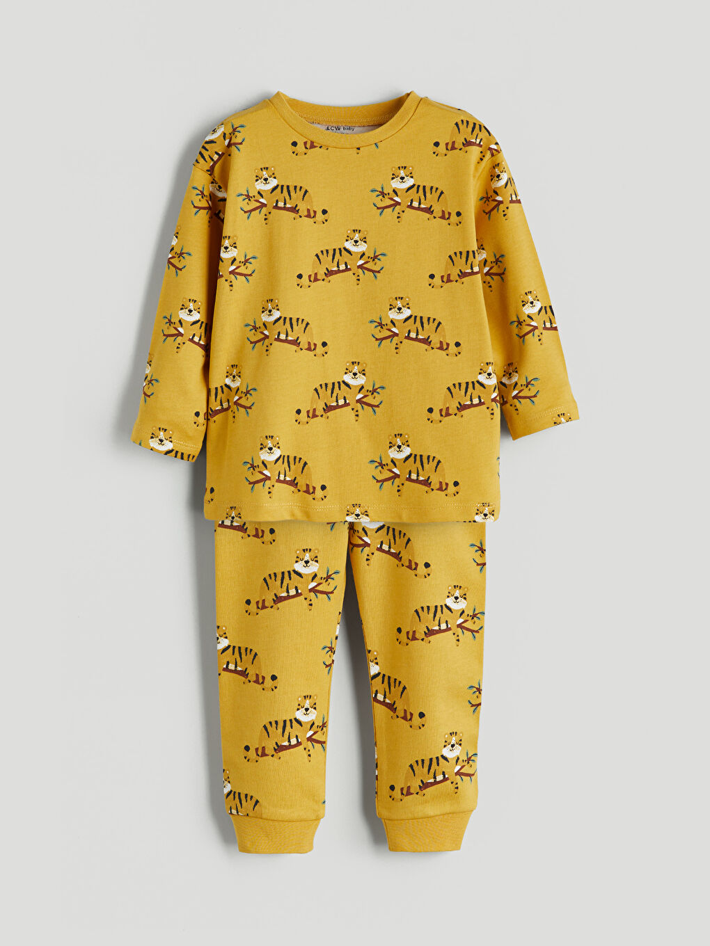 Crew Neck Printed Baby Boys' Pyjama Set