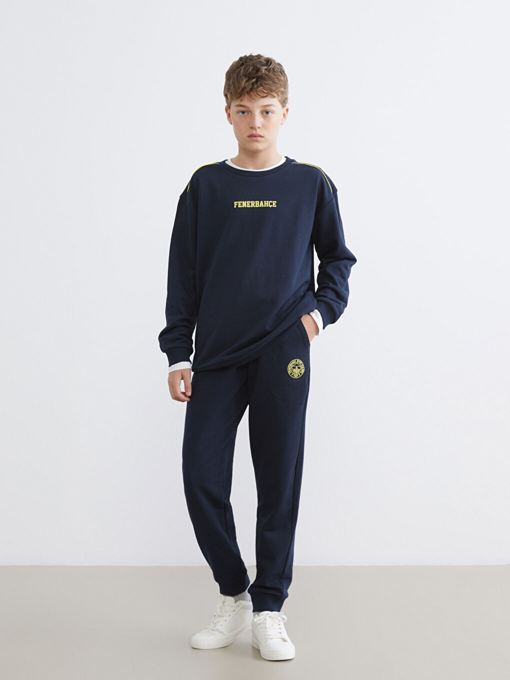 Lacivert Fenerbahçe Baskılı Erkek Çocuk Eşofman Takımı