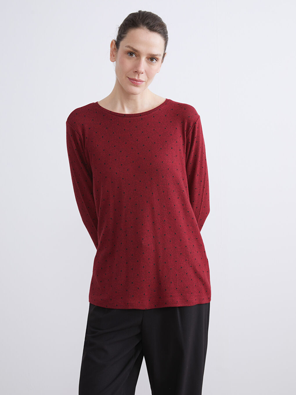 Crew Neck Polka Dot Women's Body