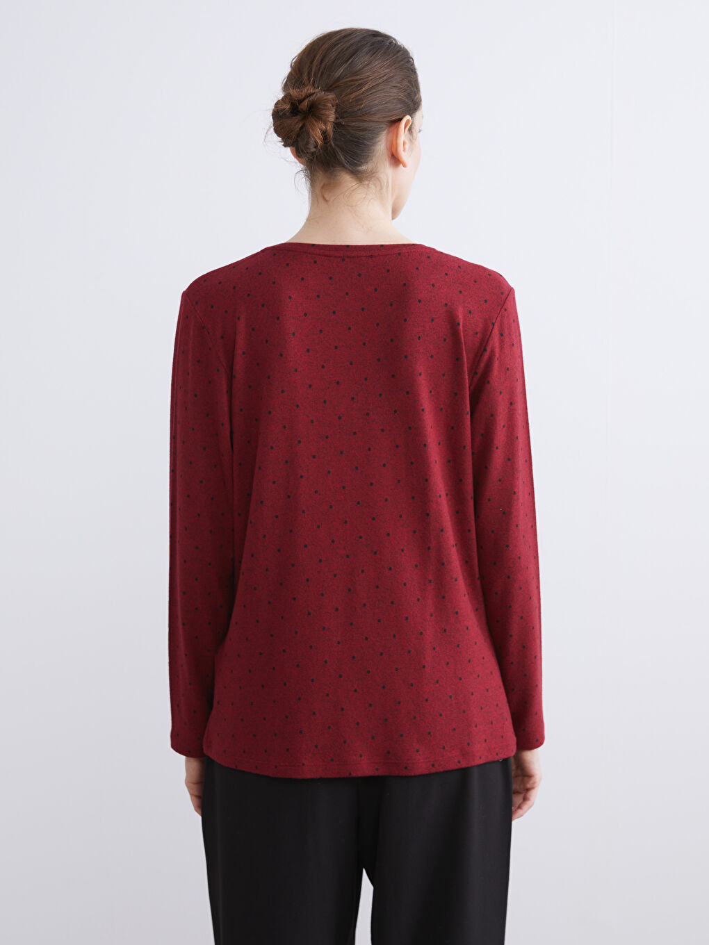 Crew Neck Polka Dot Women's Body-4