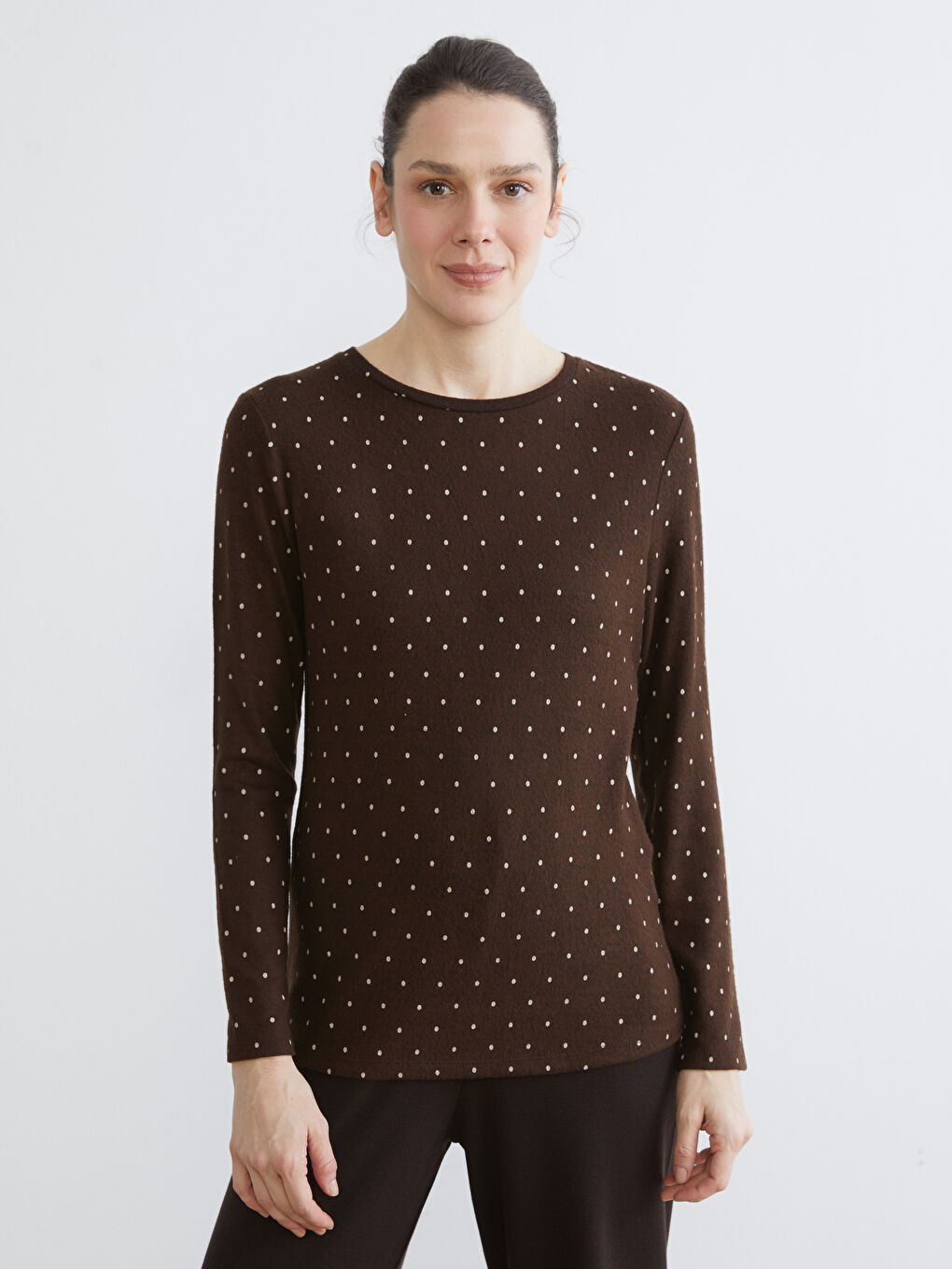 Crew Neck Polka Dot Women's Body