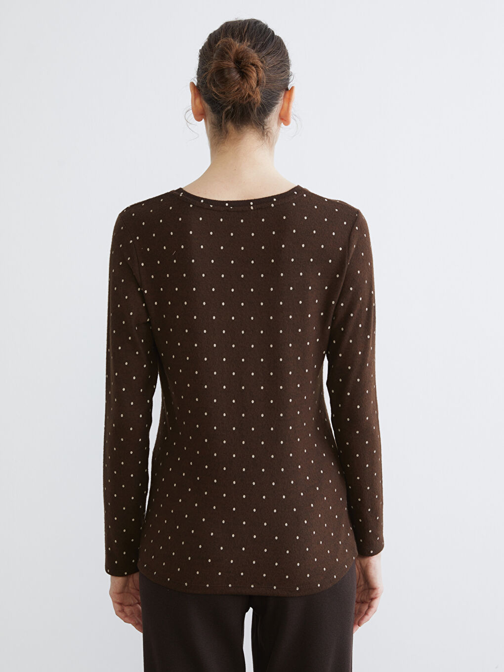 Crew Neck Polka Dot Women's Body-3