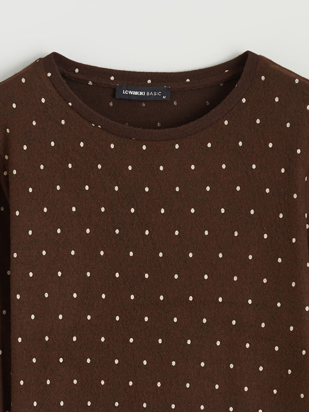 Crew Neck Polka Dot Women's Body-5