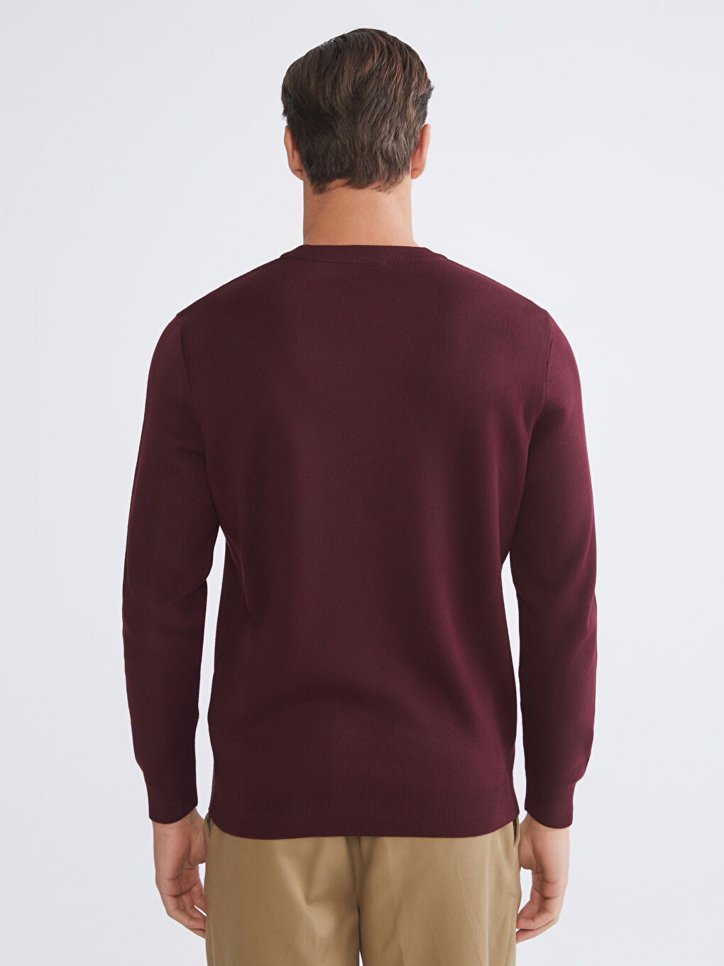 Bisiklet Yaka Erkek Triko Kazak-3