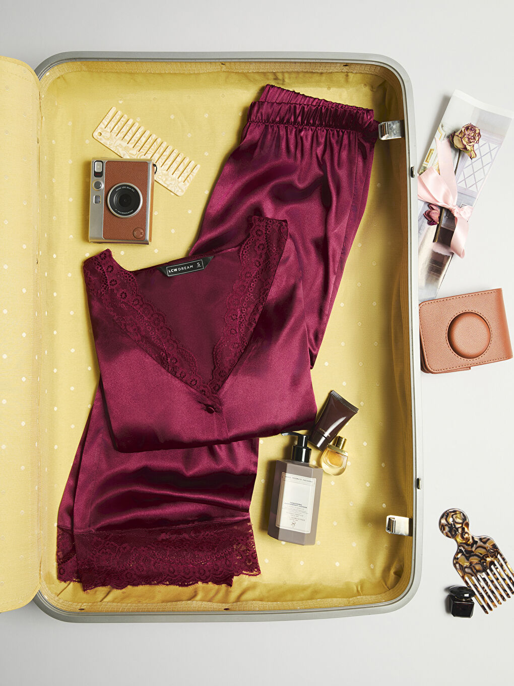 Әйелдер қою күлгін Пижама жинағы