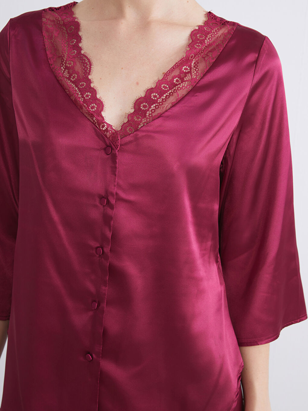 Әйелдер қою күлгін Пижама жинағы-3