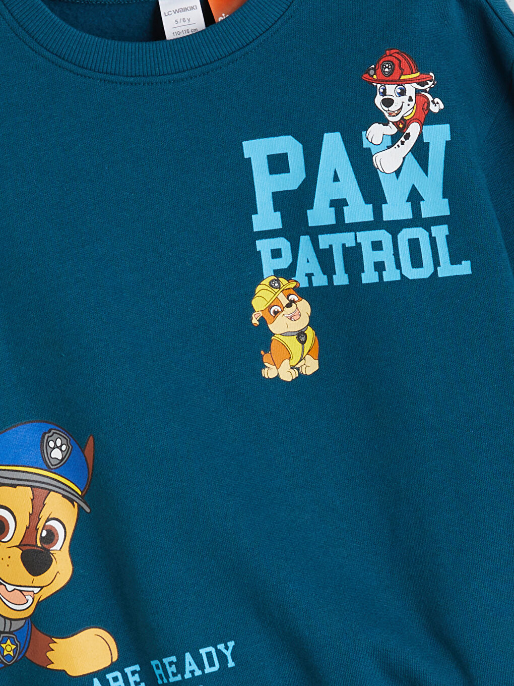 LCW Kids Crew Neck Paw Patrol Printed Boys' Sweatshirt -W5AD34Z1-R4R