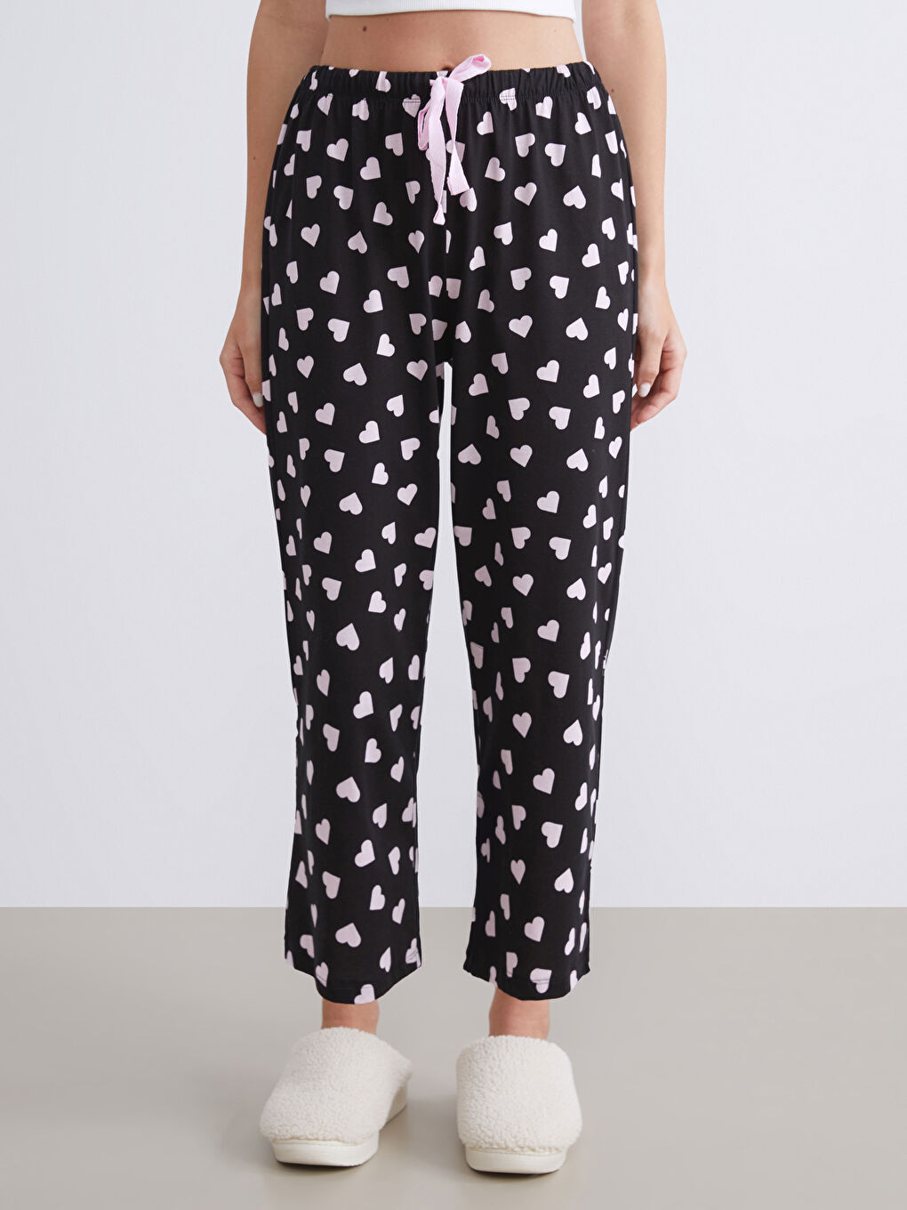 Еластична талія З принтом Піжама низ для жінок Капрі-2