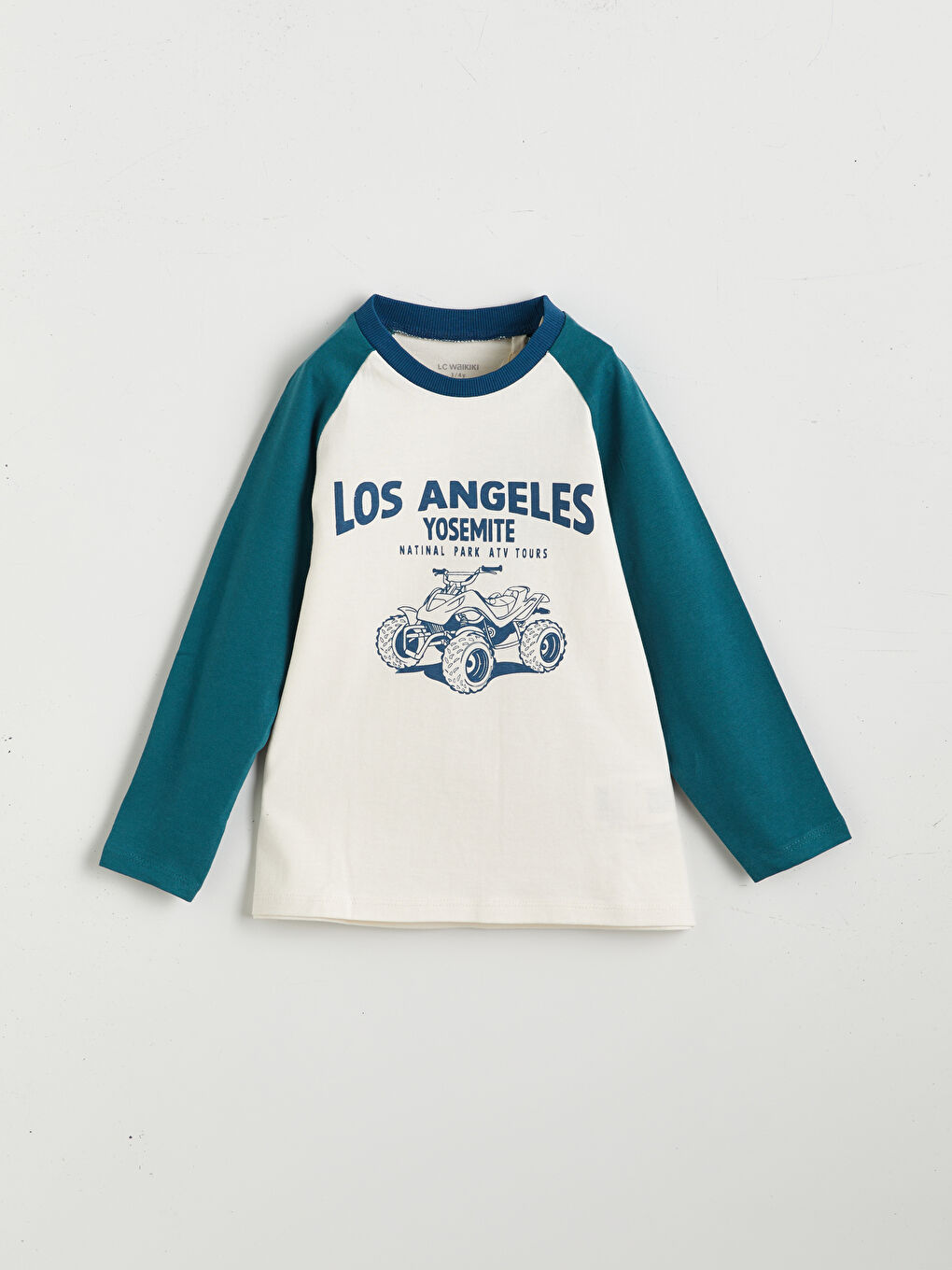 Crew Neck Printed Long Sleeve Boy T-Shirt 2 Pieces-1