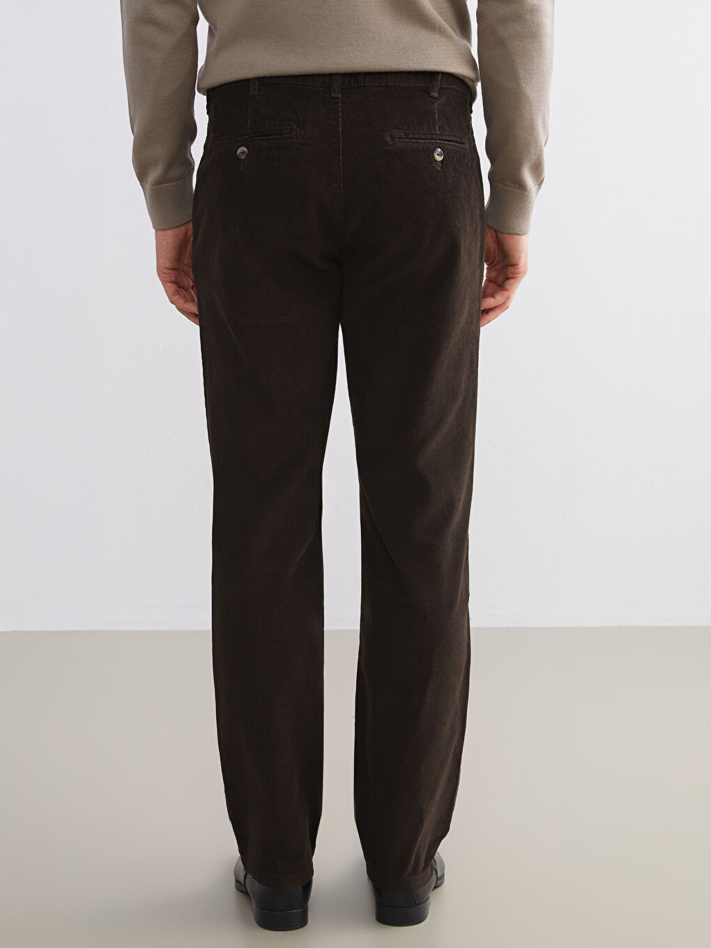 Loose Fit Velvet Men's Trousers-6