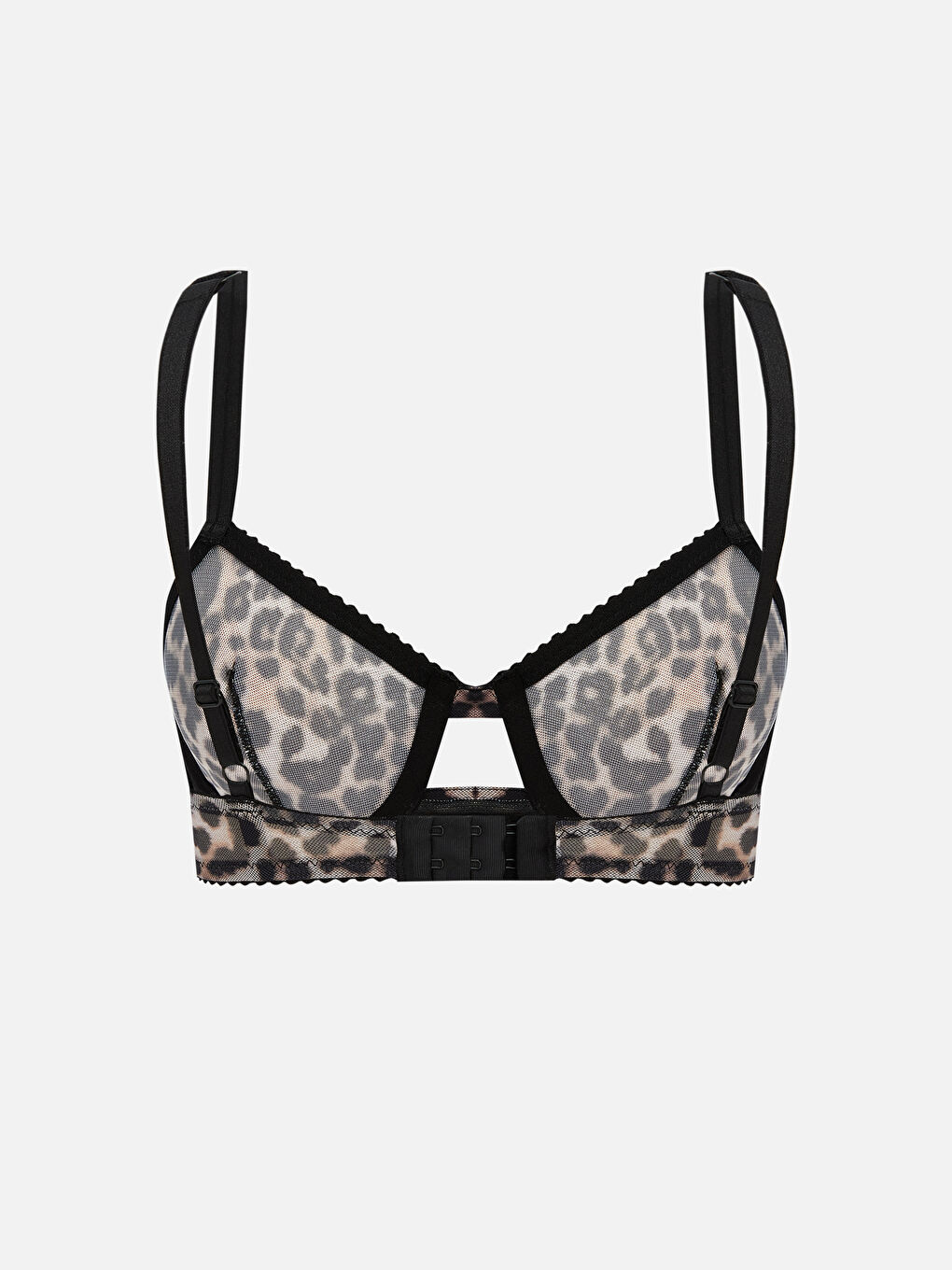 Wired Non-Padded Leopard Print Fancy T-Shirt Bra-1
