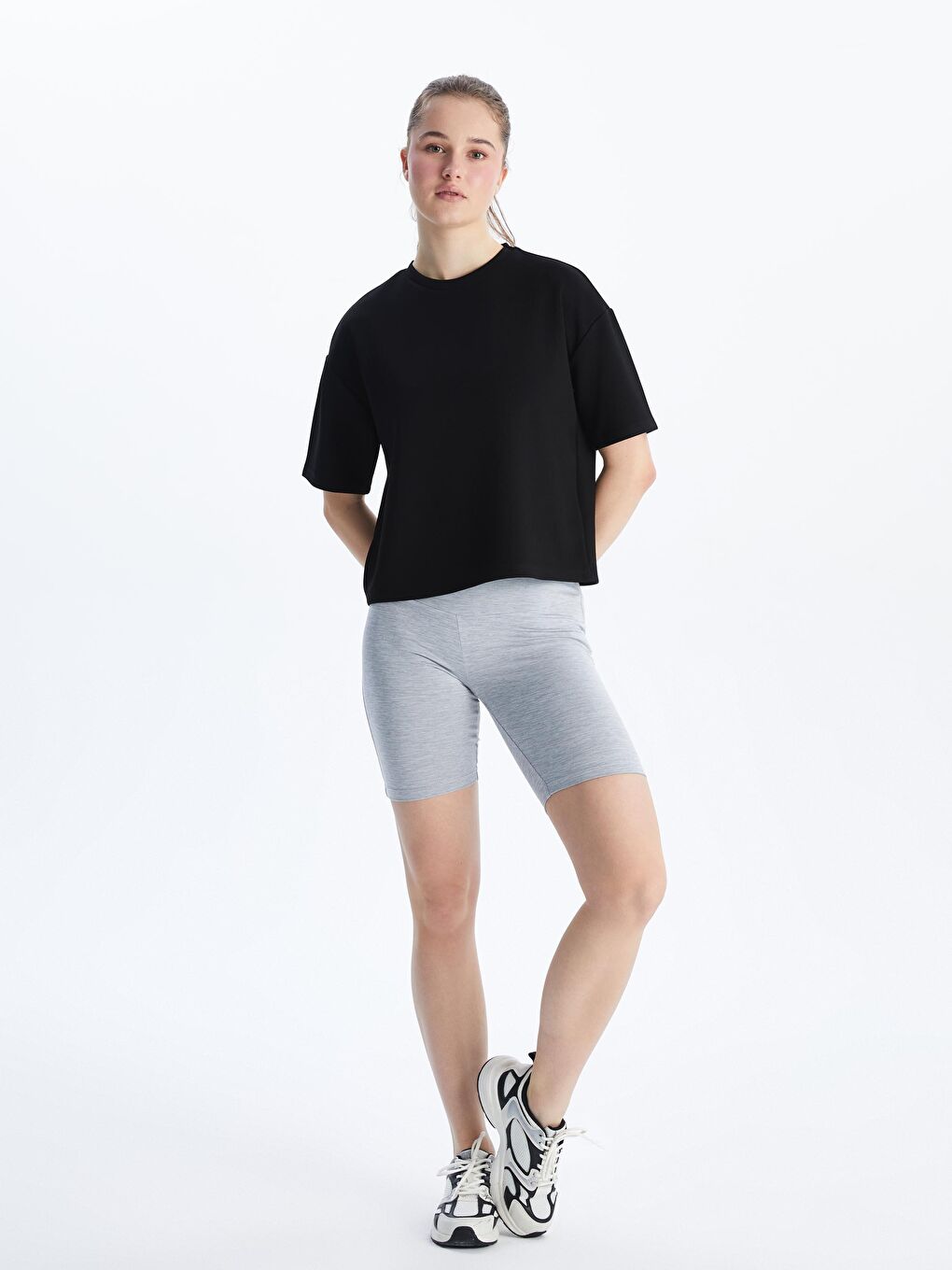 XSIDE ACTIVE Women's Elastic Waist Straight Interlock Leggings -W5AD77Z8-EHG
