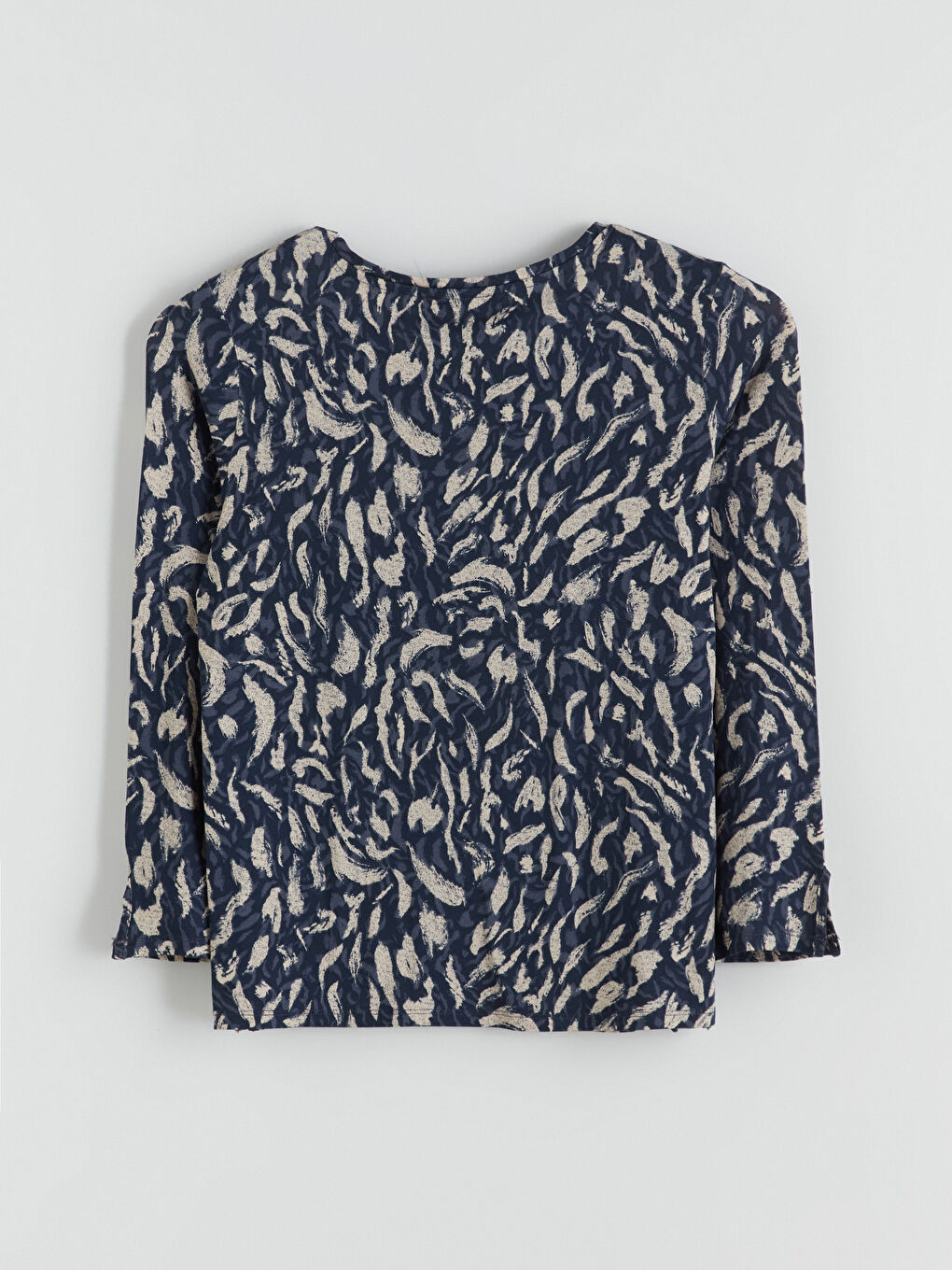 V-Neck Patterned Blouse-5