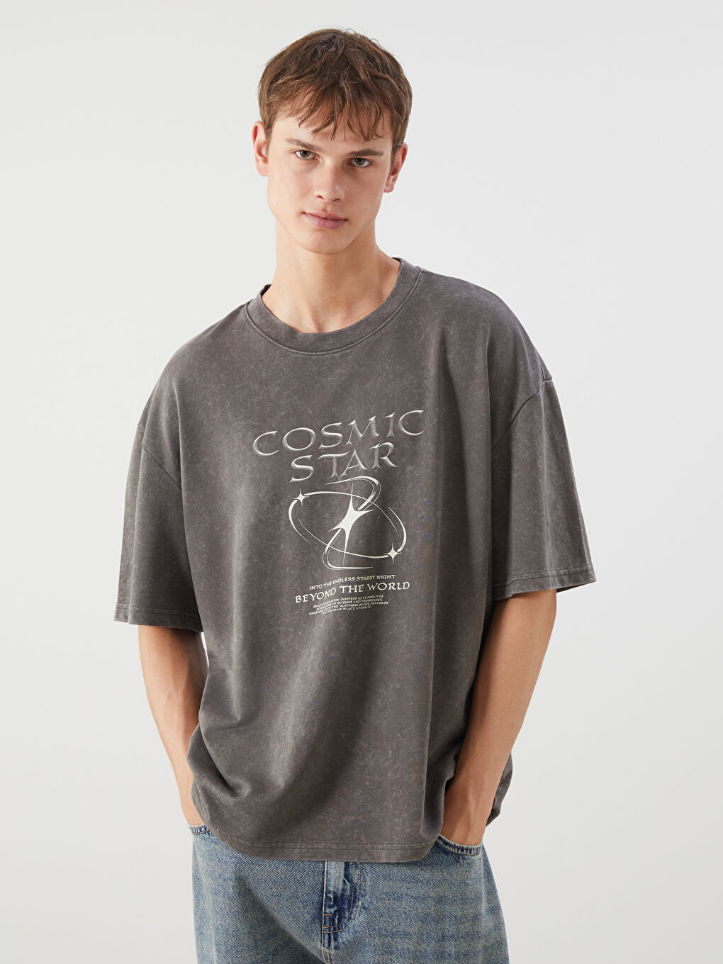 Crew Neck Printed Men's T-Shirt