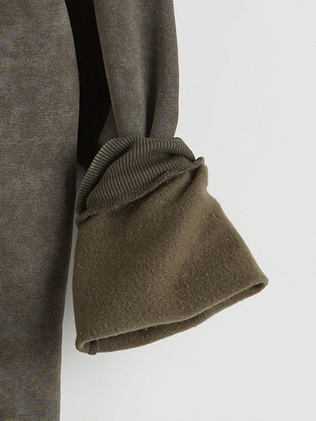 Haki Baskılı Erkek Kalın Hoodie-6