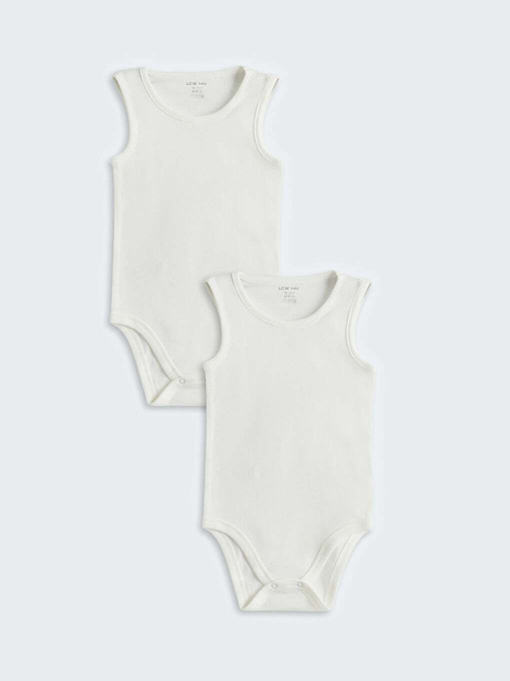 Basic Baby Girls Snap-Button Bodysuit 2 Pack