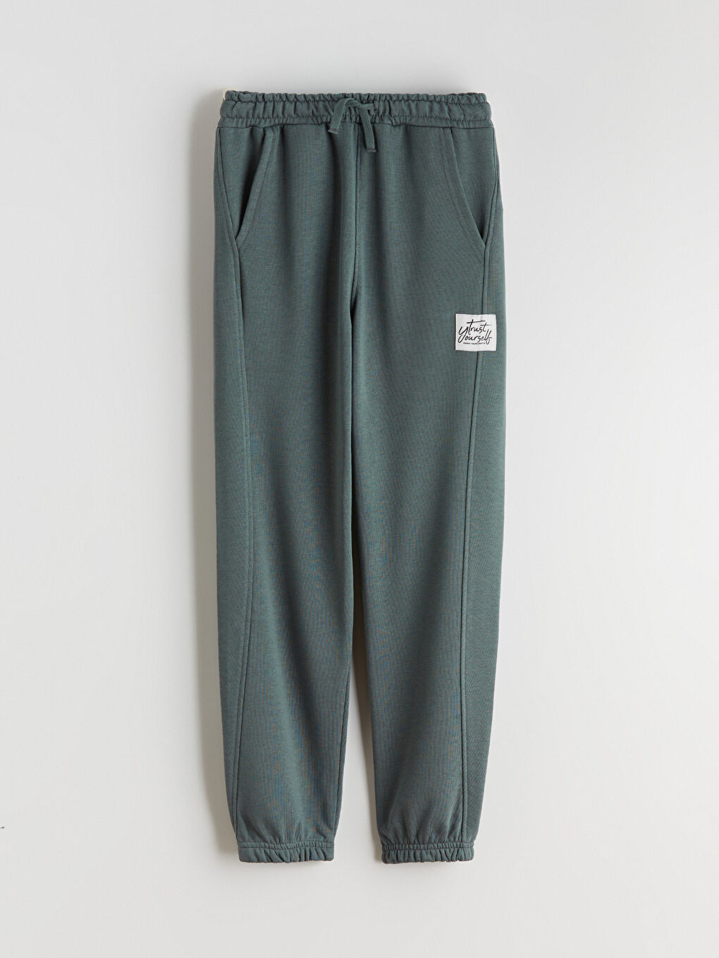 Gri Beli Lastikli Erkek Çocuk Jogger Eşofman Altı