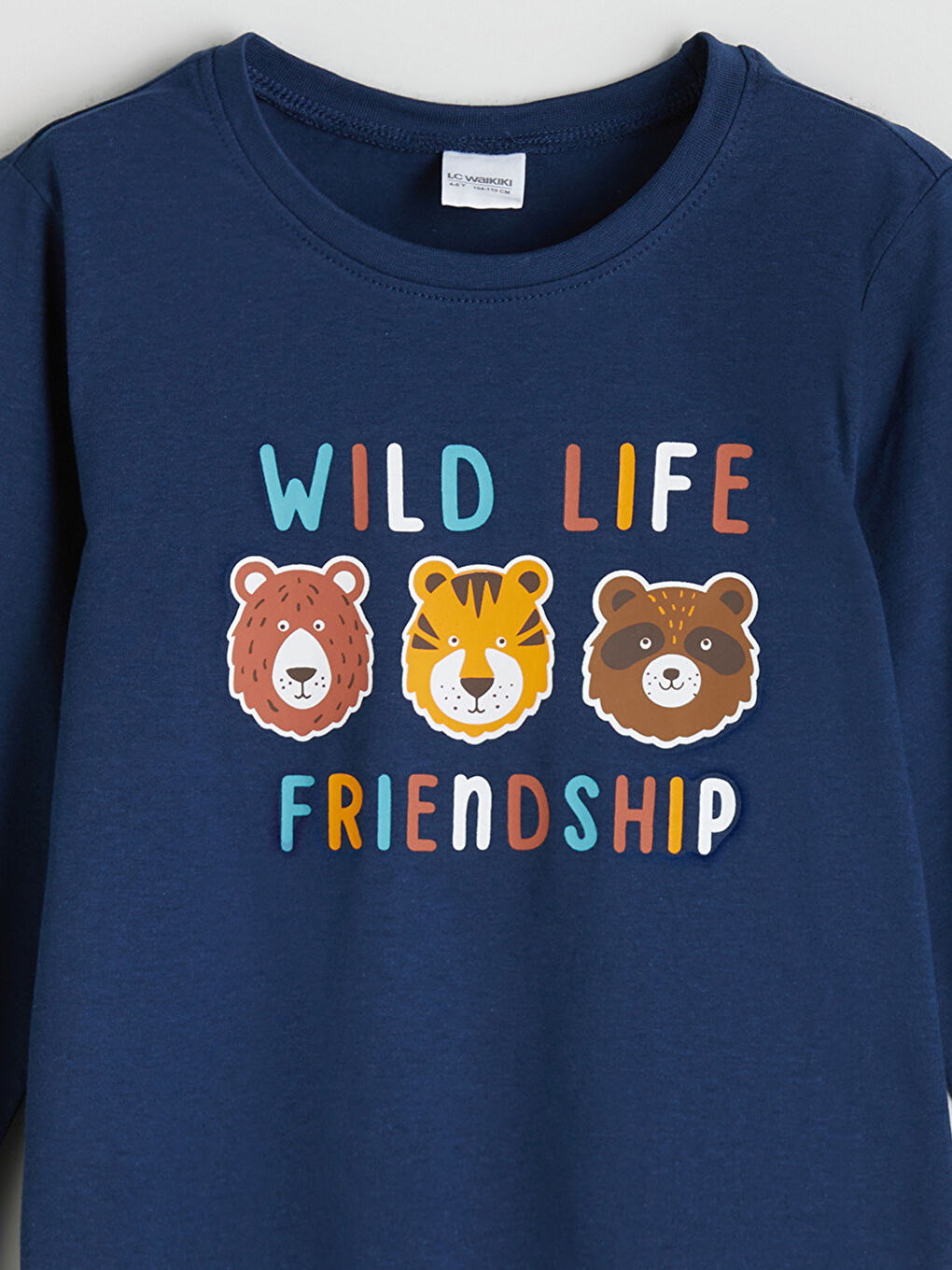 Crew Neck Printed Boys' Pyjama Set-2