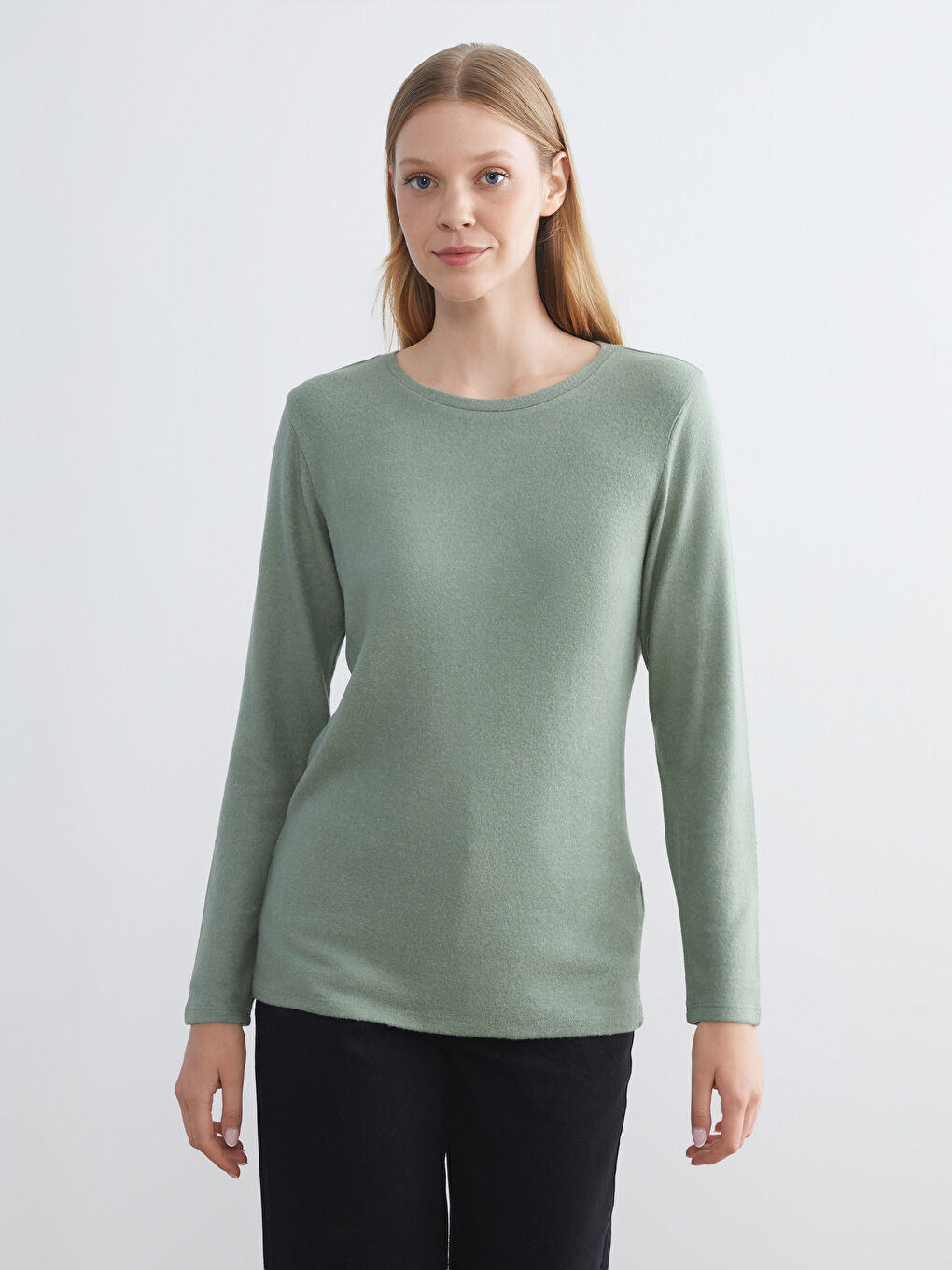 LCWAIKIKI Basic Crew Neck Women's Body -W5AE51Z8-LAF