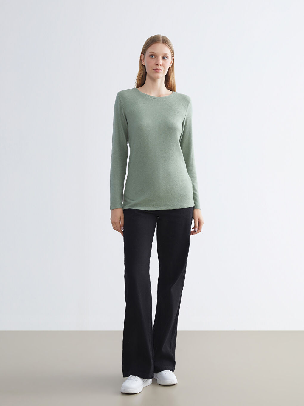 LCWAIKIKI Basic Crew Neck Women's Body -W5AE51Z8-LAF