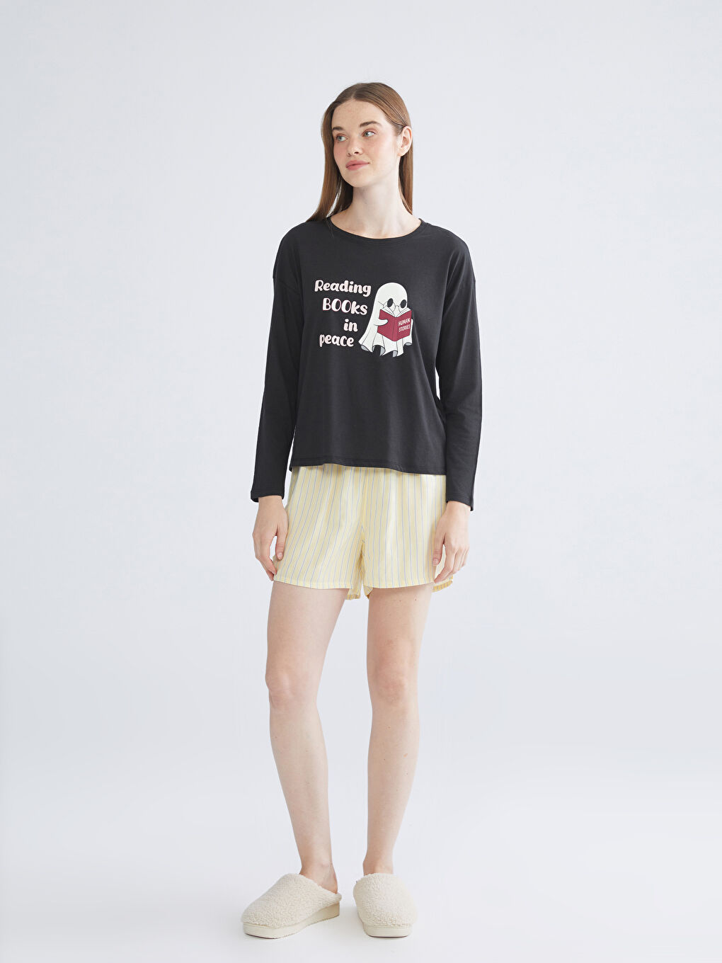 Crew Neck Printed Women's Pyjama Set-3