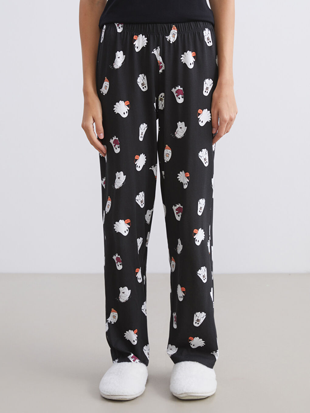 Crew Neck Printed Women's Pyjama Set-2
