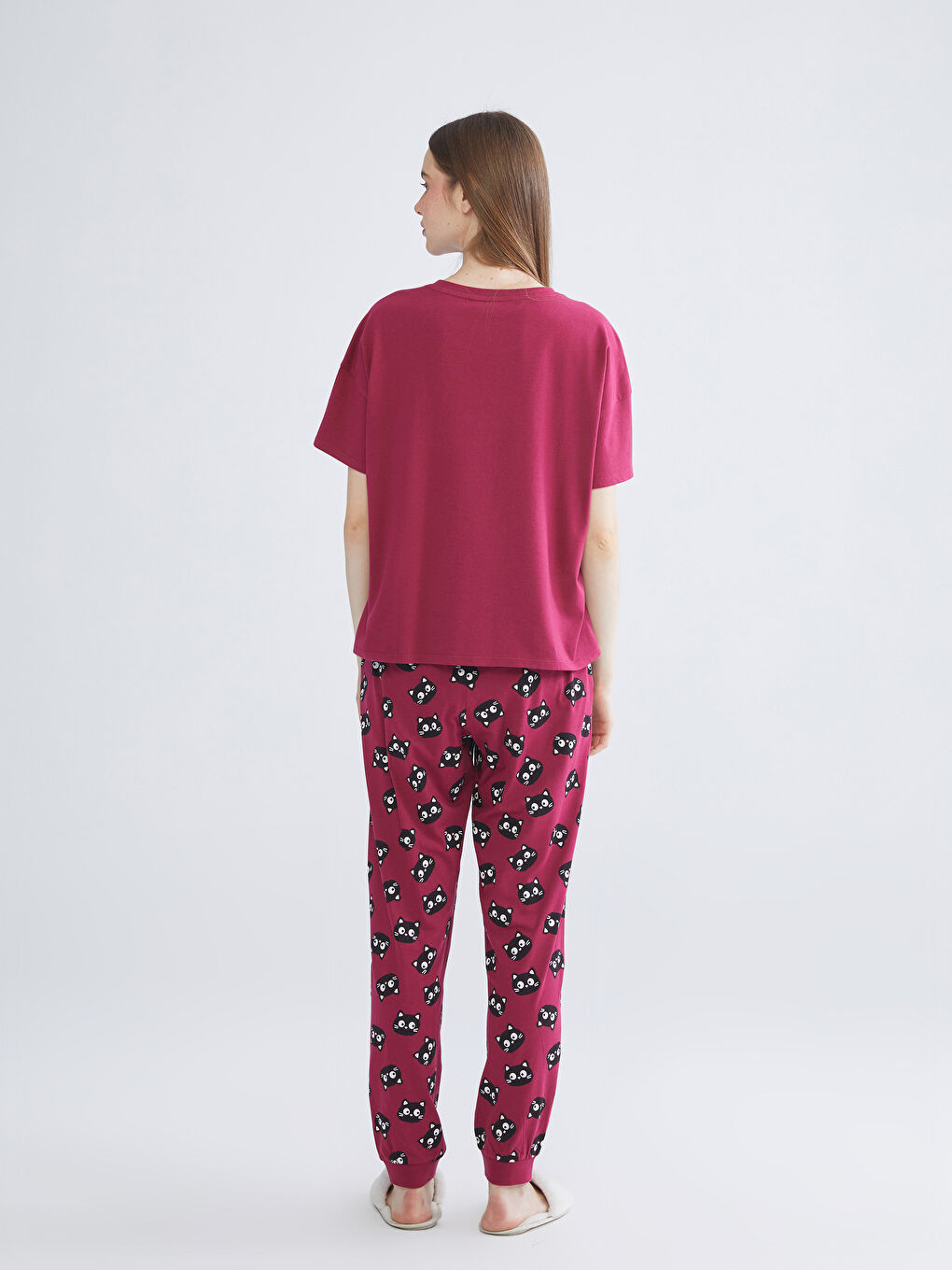 Crew Neck Printed Women's Pyjama Set-3