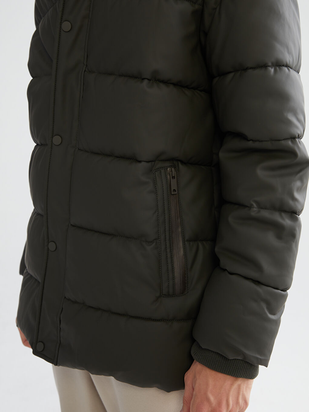 Relaxed Fit Hooded Men's Puffer Coat-3