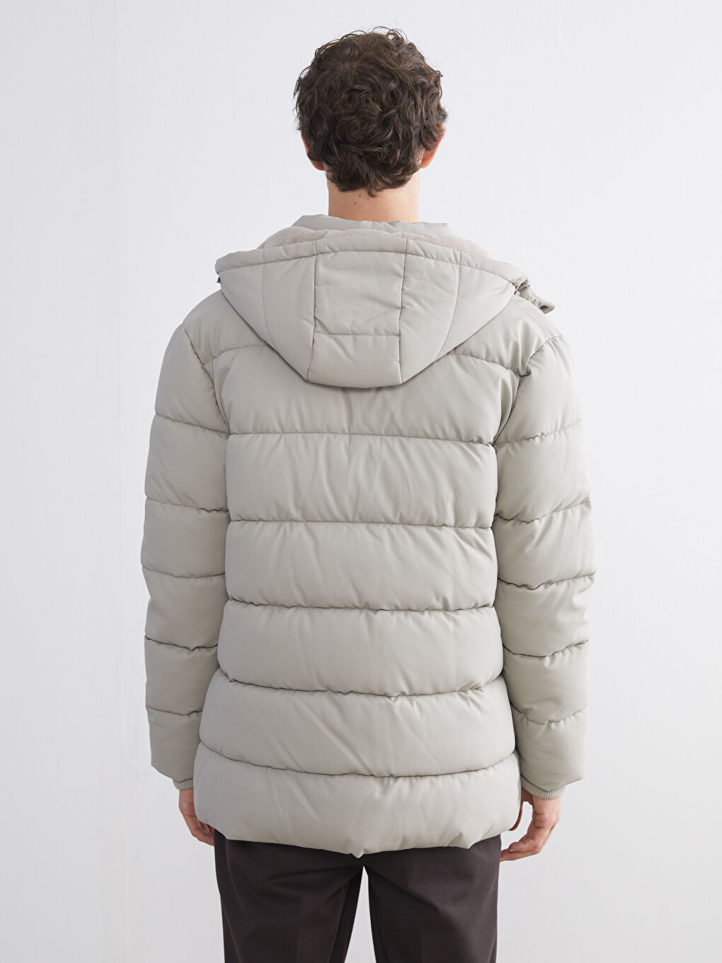 Relaxed Fit Hooded Men's Puffer Coat-4