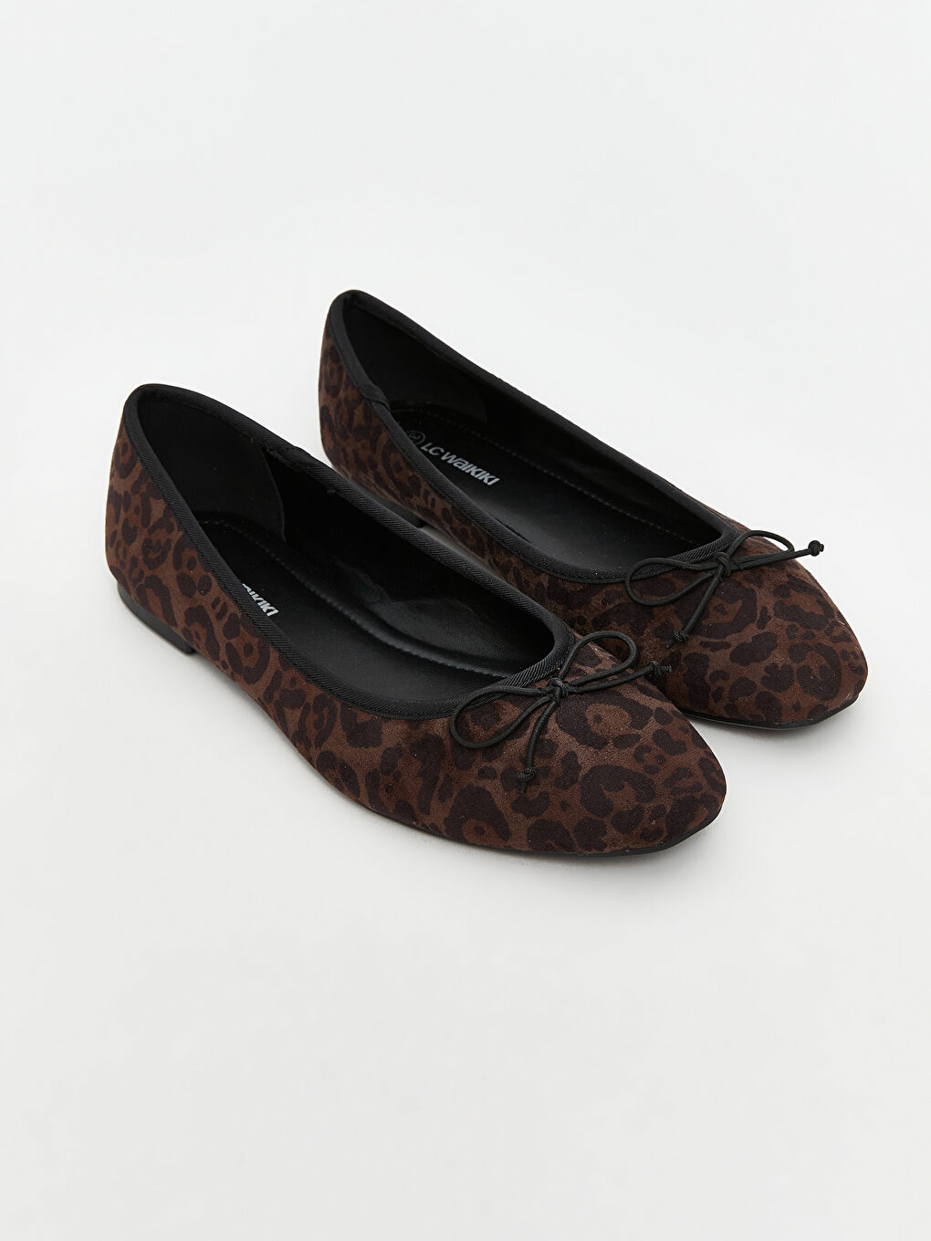 LCW STEPS Suede Look Leopard Patterned Women's Ballerinas -W5AE96Z8-F9C