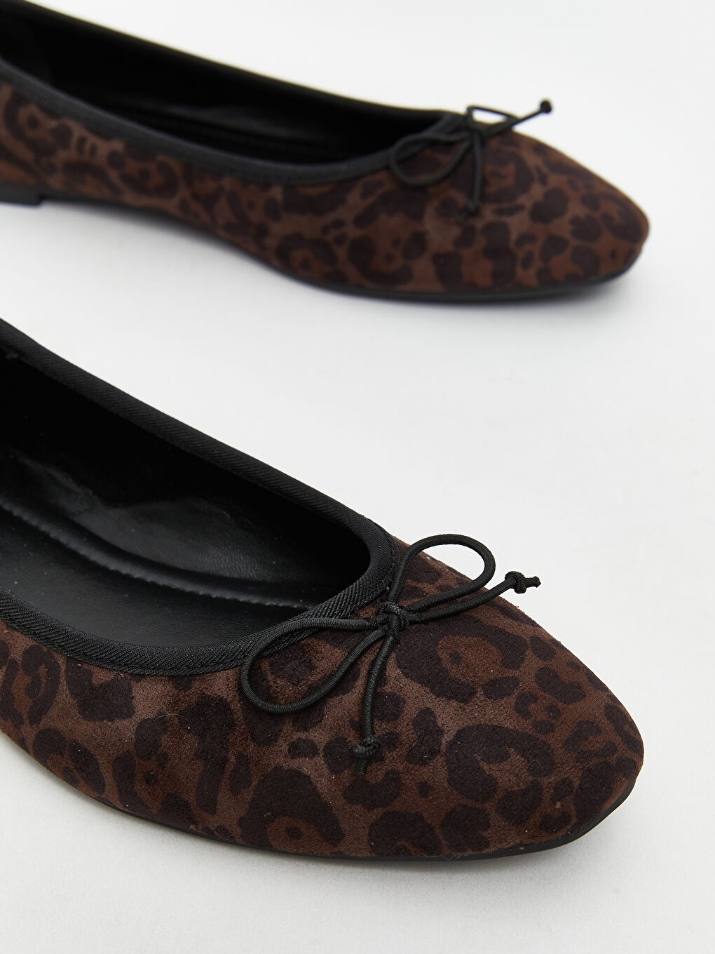 LCW STEPS Suede Look Leopard Patterned Women's Ballerinas -W5AE96Z8-F9C