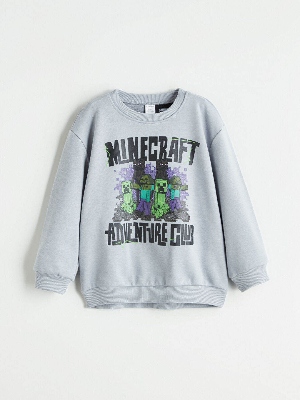 LCW Kids Crew Neck Minecraft Printed Boys' Sweatshirt -W5AE97Z1-QYE