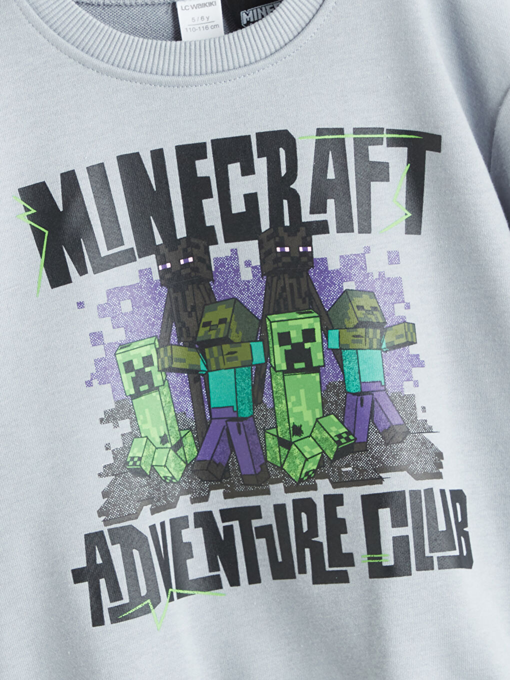 LCW Kids Crew Neck Minecraft Printed Boys' Sweatshirt -W5AE97Z1-QYE
