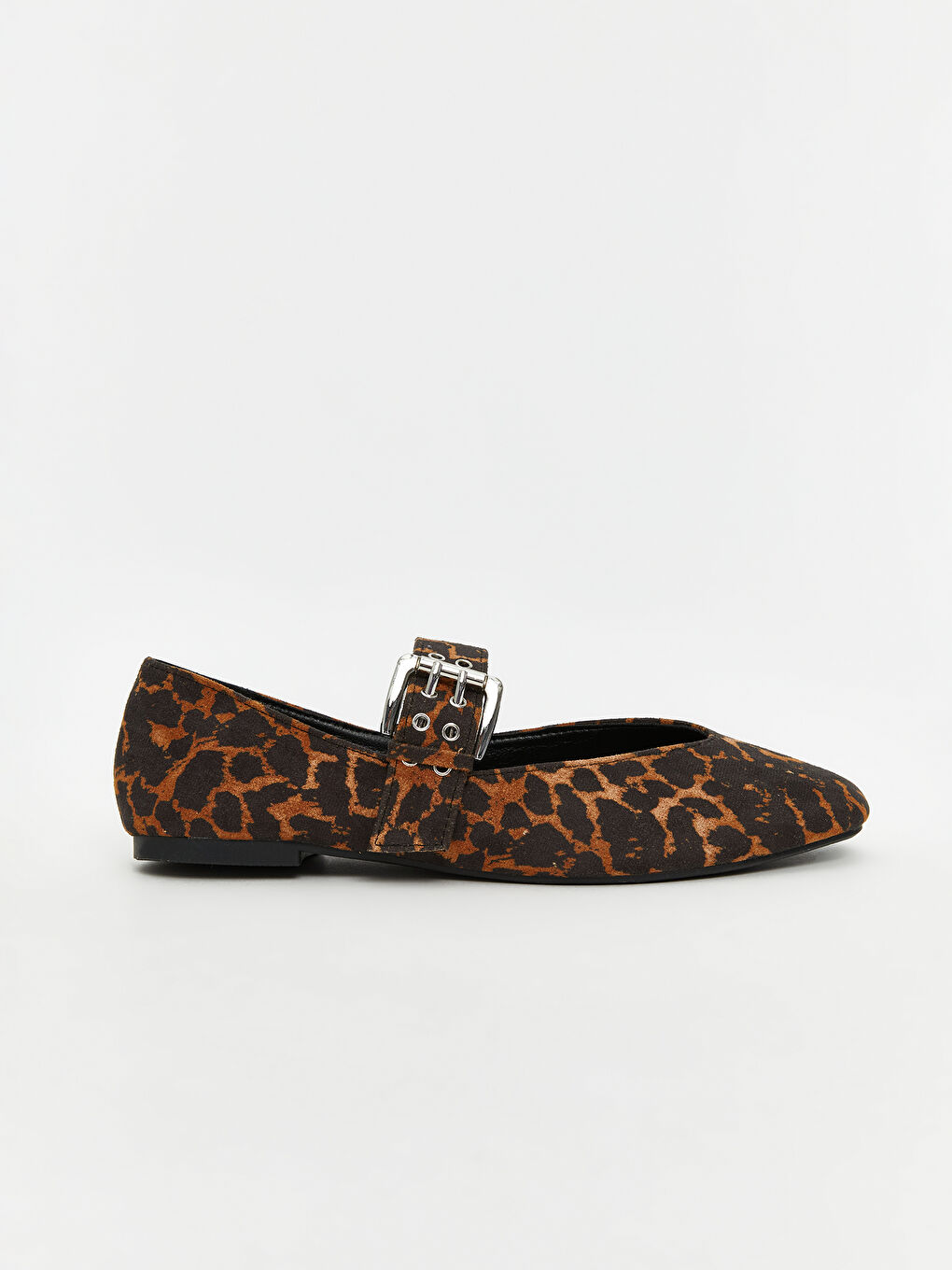LCW STEPS Suede Look Leopard Patterned Women's Ballerinas -W5AF05Z8-F9C